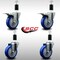 Service Caster 4'' SS Blue Poly Swivel 1-3/8'' Expanding Stem Caster Set 2 Total Lock Brakes, 4PK SCC-SSEXTTL20S414-PPUB-BLU-2-S-2-138 - alternate 2